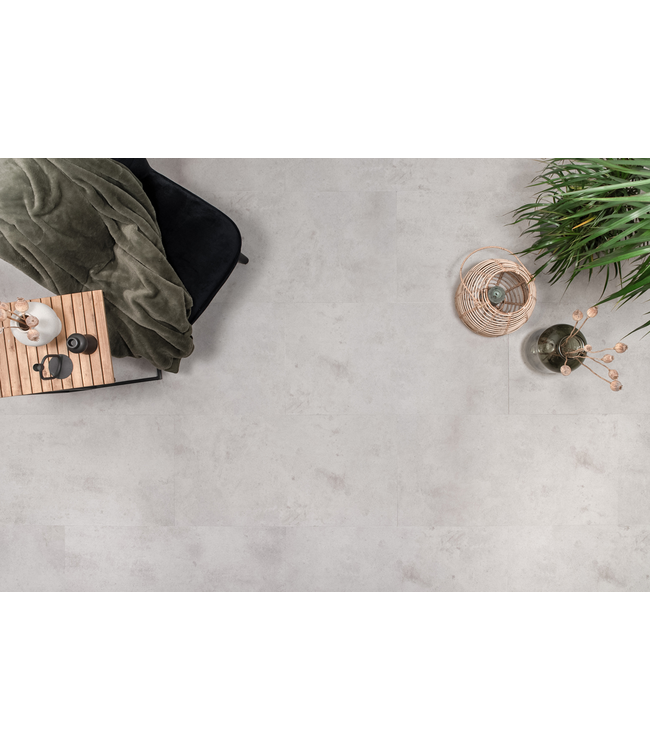 Floer floer-tegel-click-pvc-betonlook-lichtgrijs