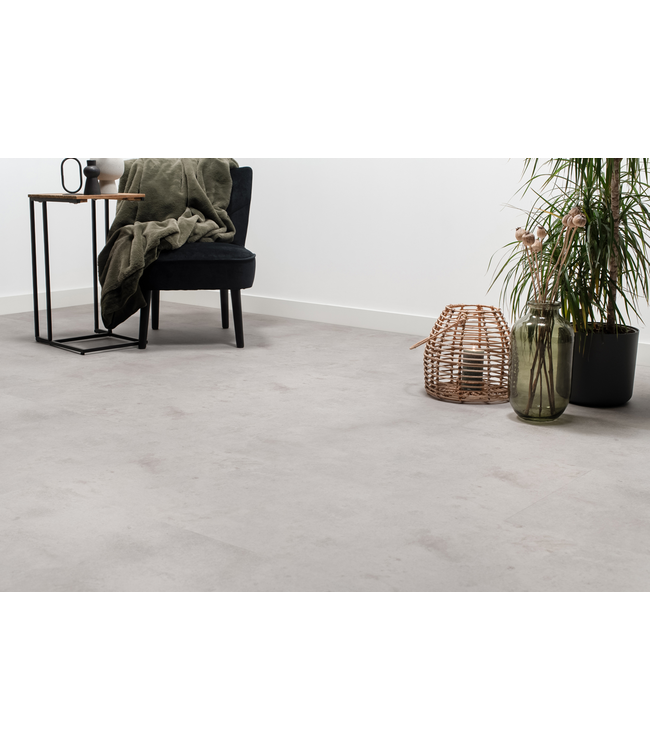 Floer floer-tegel-click-pvc-betonlook-lichtgrijs