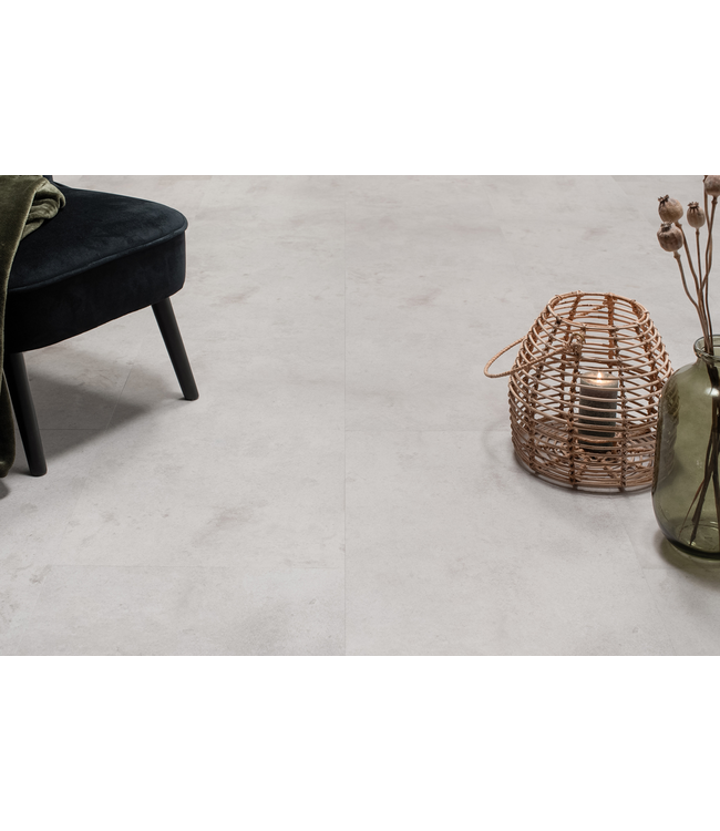 Floer floer-tegel-click-pvc-betonlook-lichtgrijs
