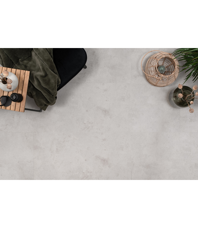 Floer floer-tegel-click-pvc-betonlook-lichtgrijs