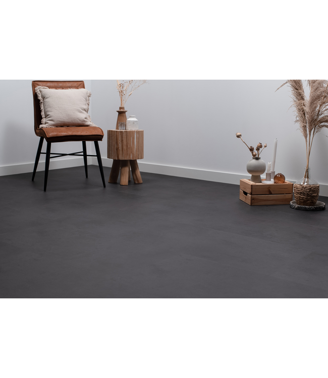 Floer floer-tegel-click-pvc-betonlook-zwart