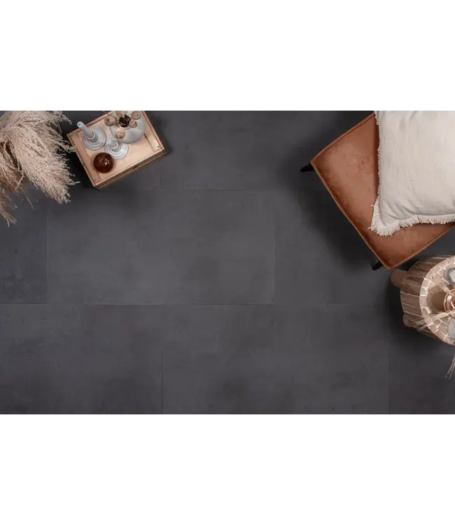 Floer floer-tegel-plak-pvc-betonlook-zwart