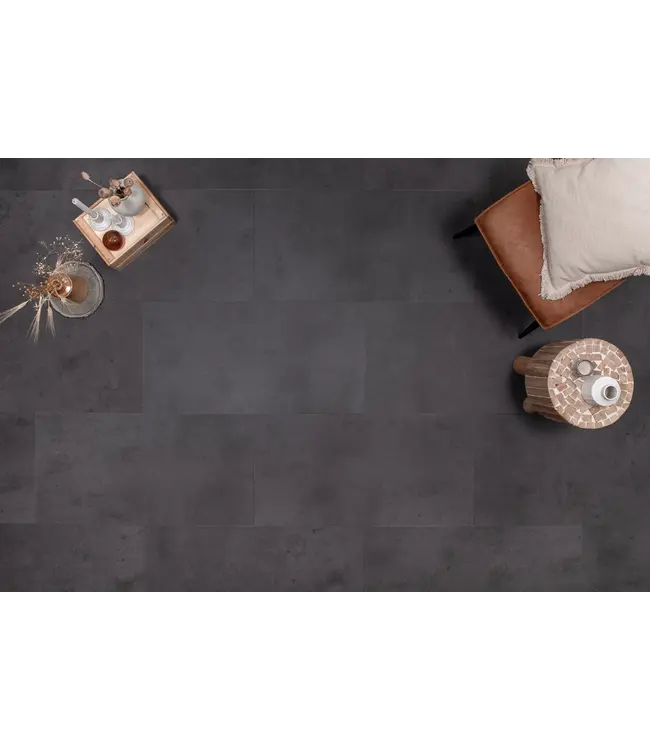 Floer floer-tegel-plak-pvc-betonlook-zwart