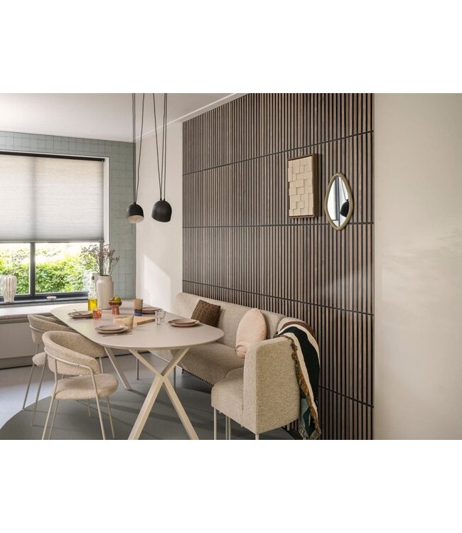 Silentlines Silentlines lattenwand tegel walnoot