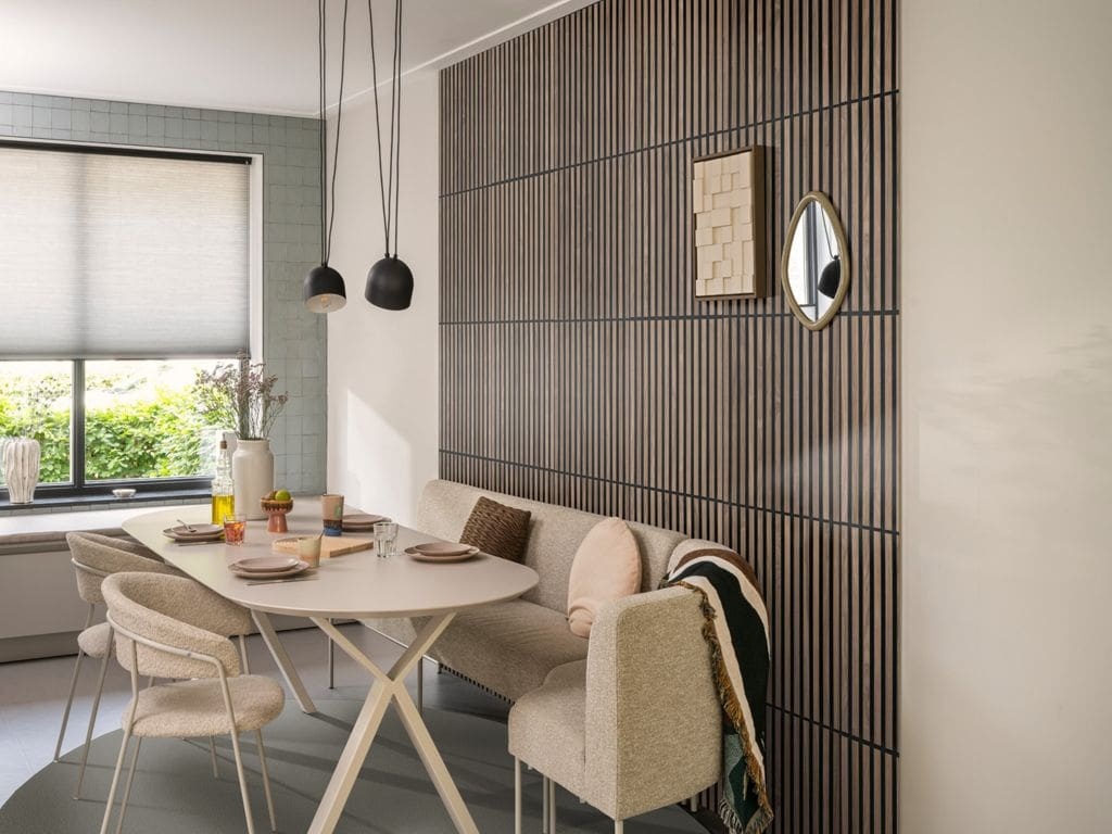 Silentlines lattenwand tegel walnoot