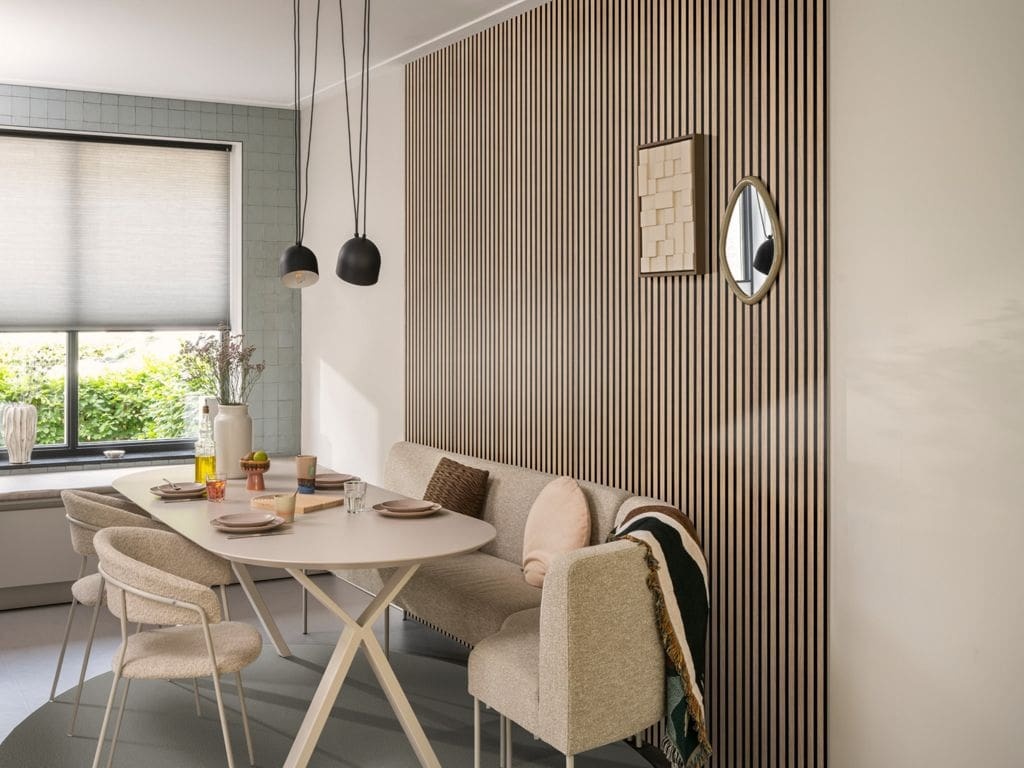 Silentlines lattenwand licht eiken