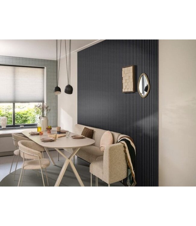 Silentlines Silentlines lattenwand zwart eiken