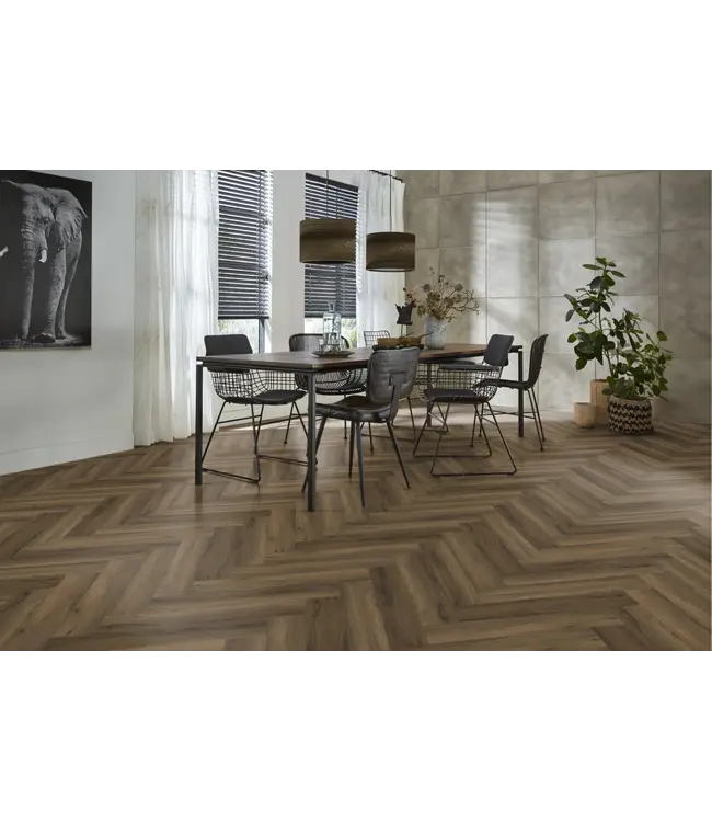 Floorlife floorlife-yup-herringbone-dryback-warm-brown