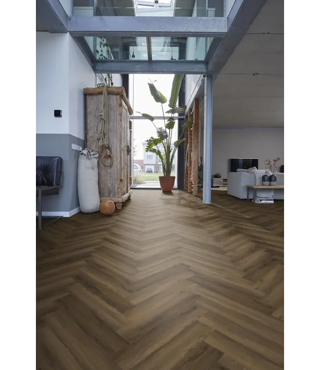 Floorlife floorlife-yup-herringbone-dryback-warm-brown