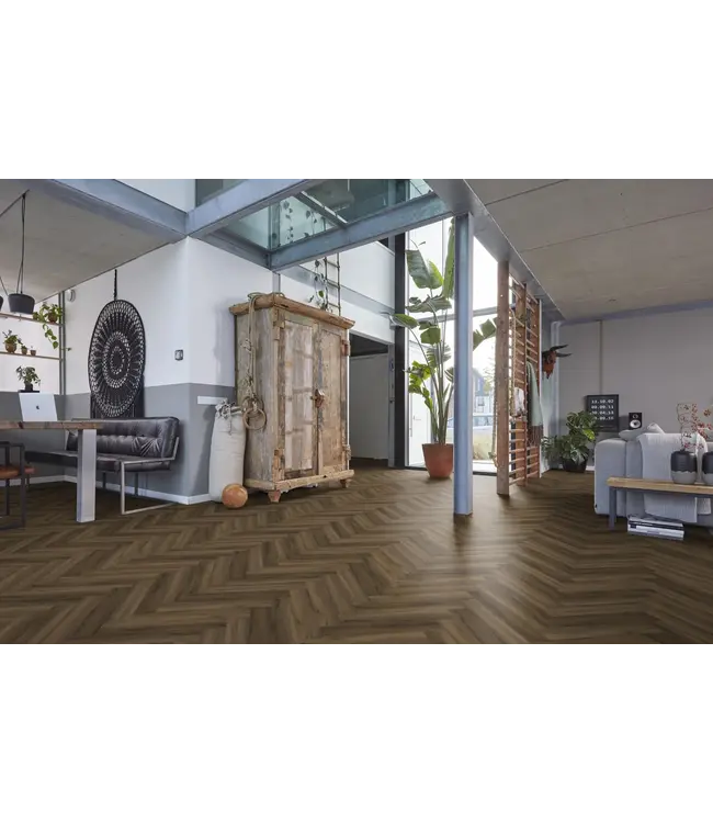 Floorlife floorlife-yup-herringbone-dryback-warm-brown