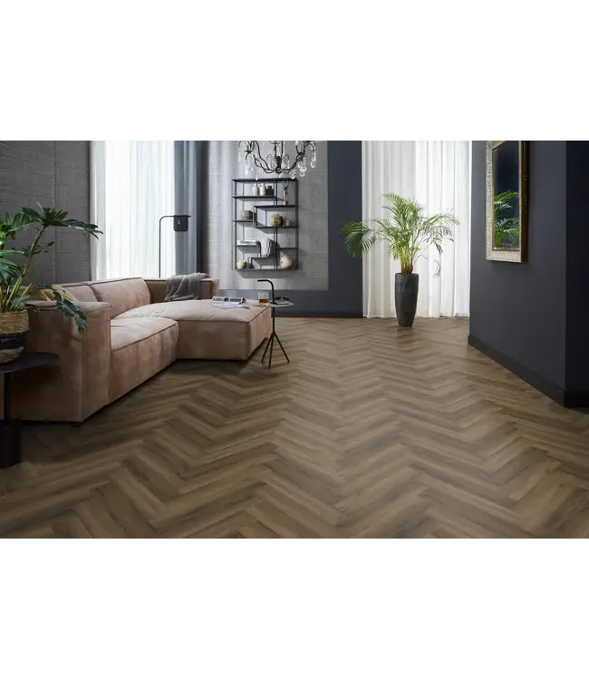 Floorlife floorlife-yup-herringbone-dryback-warm-brown