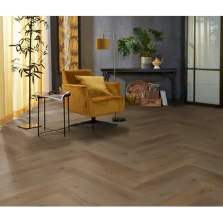 Floorlife Floorlife YUP Leyton herringbone dryback smoky