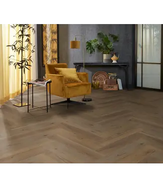 Floorlife Floorlife YUP Leyton herringbone dryback smoky