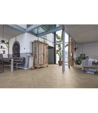 Floorlife Floorlife YUP Herringbone dryback small beige