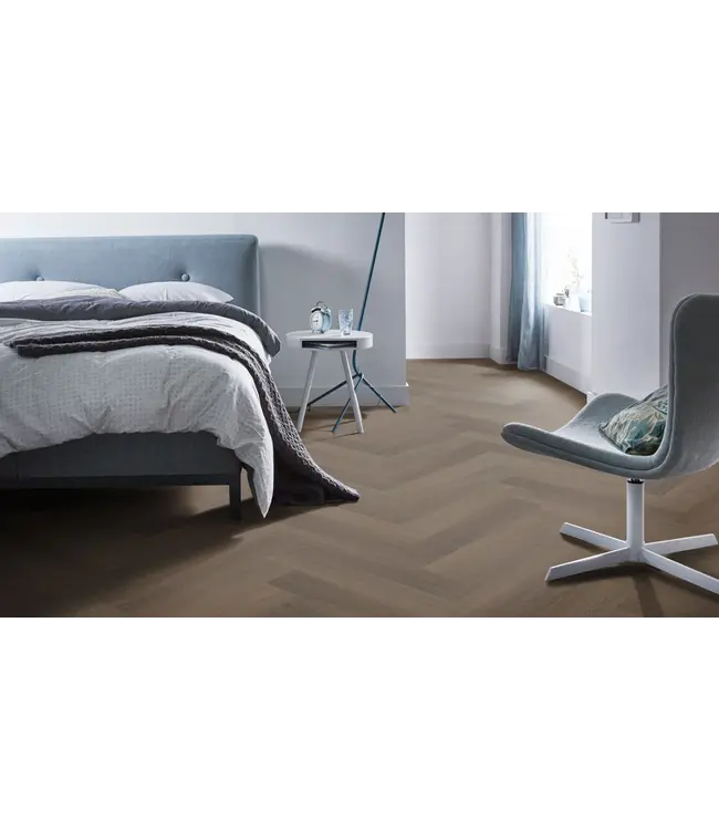 Floorlife Floorlife YUP Fulham herringbone dryback brown
