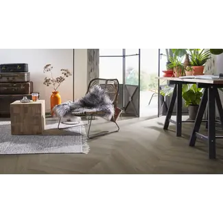 Floorlife Floorlife YUP Fulham chevron dryback brown