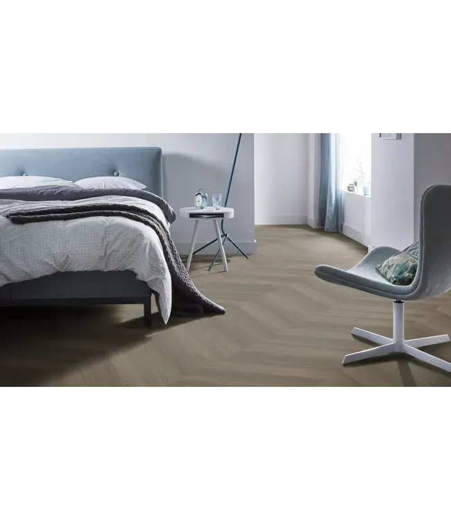 Floorlife Floorlife YUP Fulham chevron dryback brown