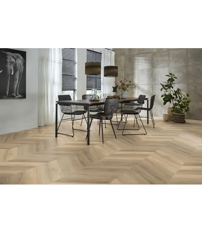 Floorlife Floorlife YUP Chevron dryback beige