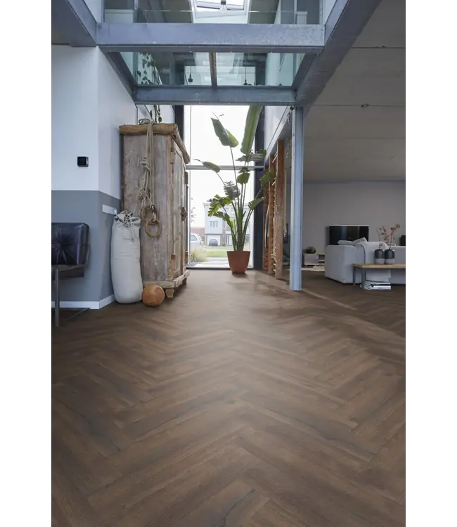 Floorlife Floorlife Bayside eiken donker gerookt visgraat laminaat