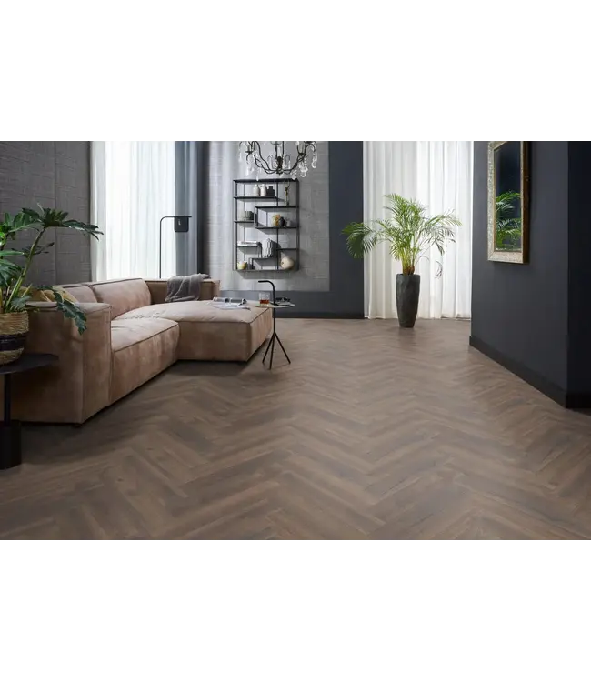 Floorlife Floorlife Bayside eiken donker gerookt visgraat laminaat