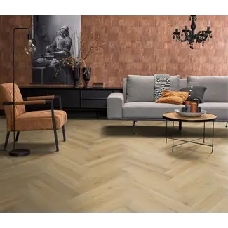 Floorlife YUP XL Greenford herringbone dryback natural