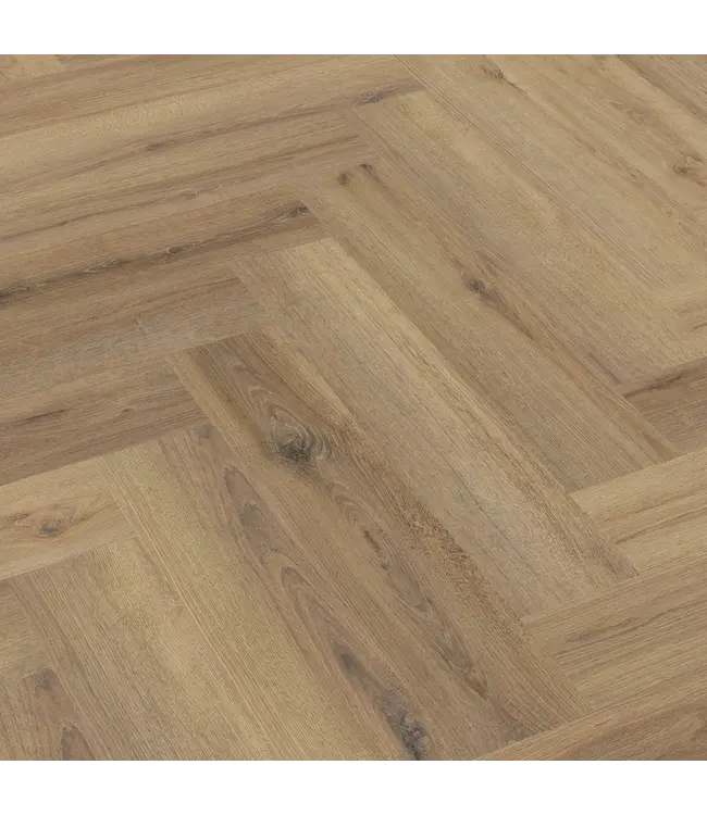 Floorlife YUP XL Greenford herringbone dryback light brown