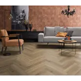 YUP XL Greenford herringbone dryback light brown