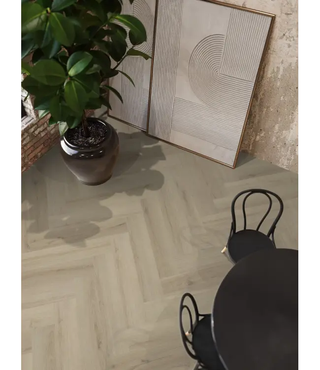 Floorlife YUP XL Greenford herringbone dryback beige