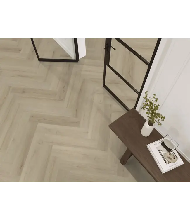 Floorlife YUP XL Greenford herringbone dryback beige