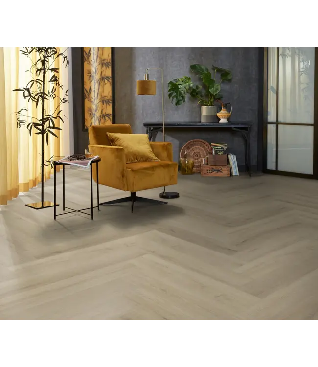 Floorlife YUP XL Greenford herringbone dryback beige