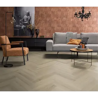 Floorlife YUP XL Greenford herringbone dryback beige