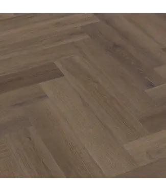 Floorlife YUP XL Greenford herringbone dryback brown