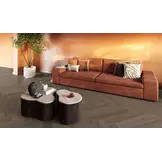 YUP XL Greenford herringbone dryback brown