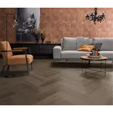 YUP XL Greenford herringbone dryback brown