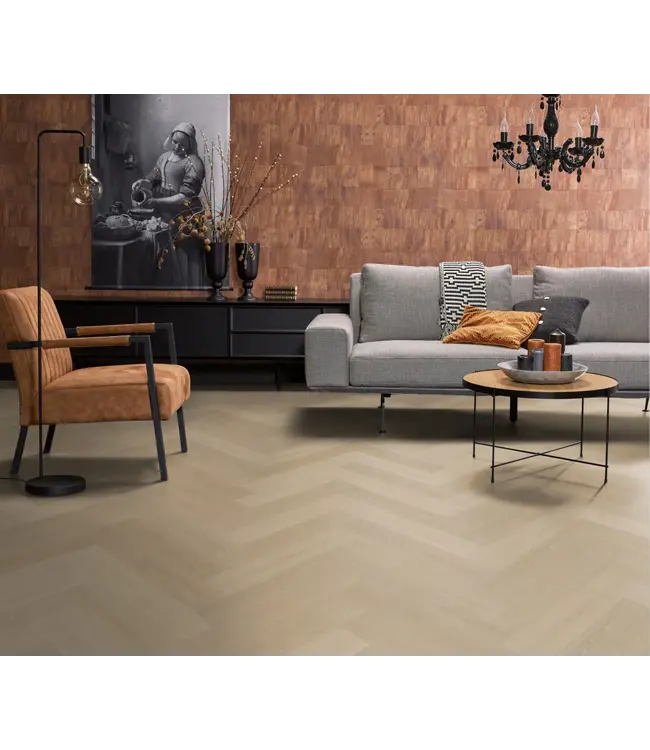 Floorlife YUP XL Brentford herringbone dryback natural