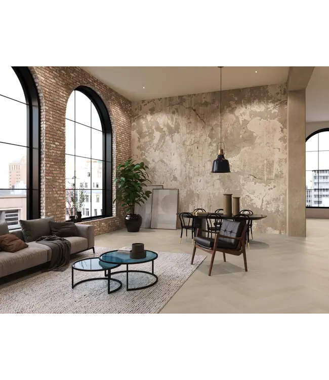 Floorlife YUP XL Brentford herringbone dryback beige