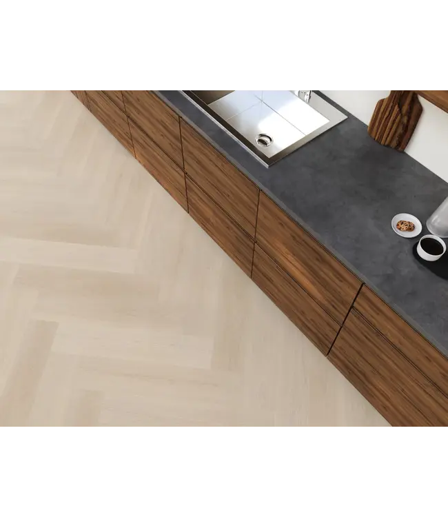 Floorlife YUP XL Brentford herringbone dryback beige
