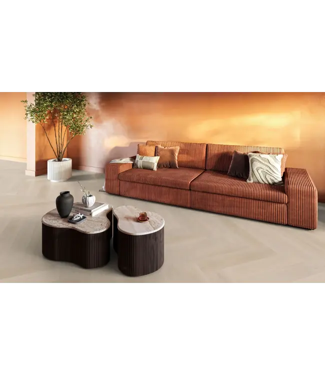 Floorlife YUP XL Brentford herringbone dryback beige