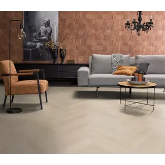 Floorlife YUP XL Brentford herringbone dryback beige