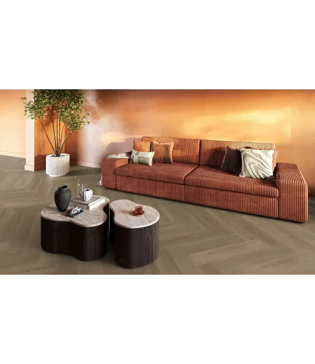 Floorlife YUP XL Brentford herringbone dryback dark oak