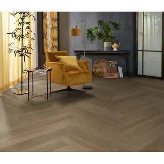 Floorlife YUP XL Brentford herringbone dryback dark oak