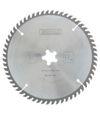 Ecotools Cirkelzaagblad prof. 190x2,6x20 60T (CS 50) [hout]