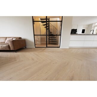 Floer Floer Walvisgraat Click PVC – Gaia Grijsbeige