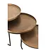 J-line J-Line bijzettafel Rond - aluminium - roest - set van 3