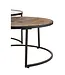J-line J-Line Set Van 2 Salontafels Rond Metaal Zwart - 91 x 91 x 41 cm