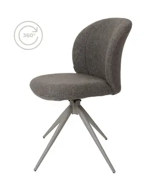Home67 Eetkamerstoel Cosmo – Bouclé – Brown