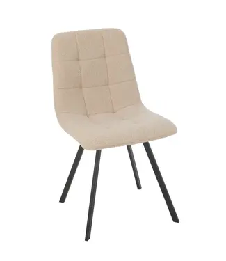 J-line Eetstoel Clark Metaal/Polyester Wit