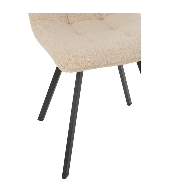 J-line Eetstoel Clark Metaal/Polyester Wit