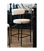 J-line barstoel boucle - multiplex/polyester - wit/zwart (per 2)