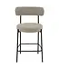 J-line barstoel Bouclé - multiplex/polyester - grijs/zwart (per 2)